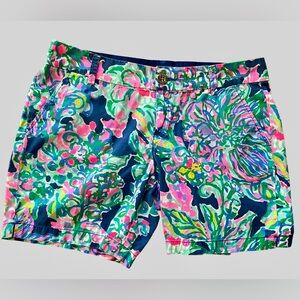 Lilly Pulitzer Jayne Tropical Floral Shorts Size 6